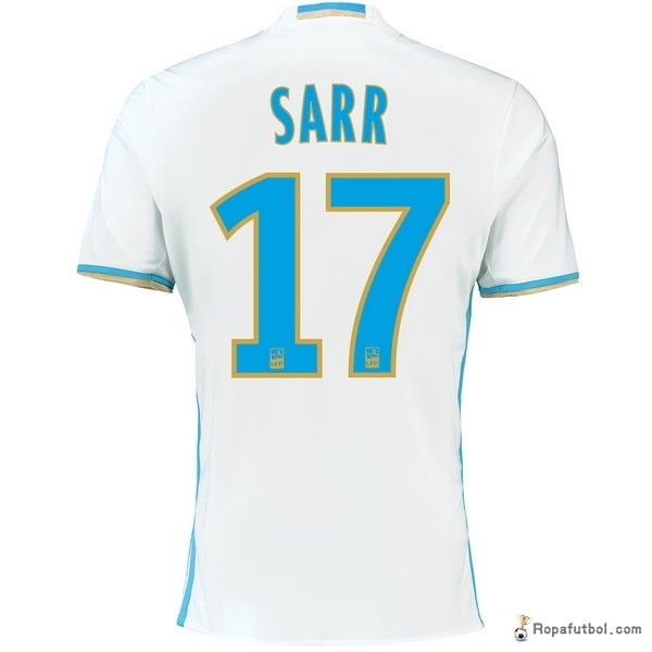 Camiseta Marsella Replica Primera Ropa Sarr 2016/17 Blanco